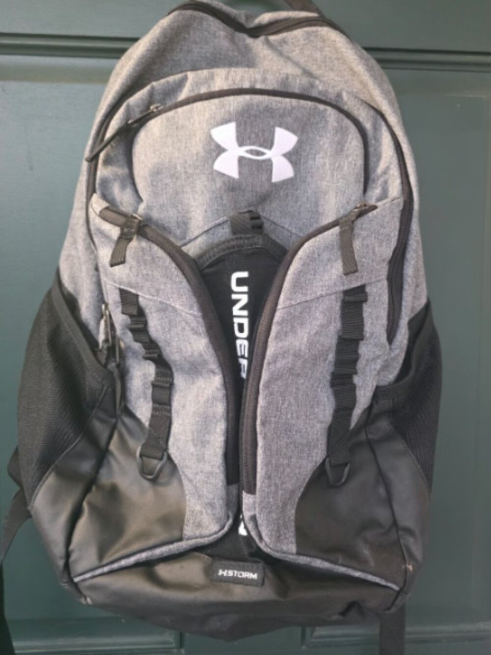 Under Armour UA Storm Backpack Heathered Grey Black Laptop Backpack